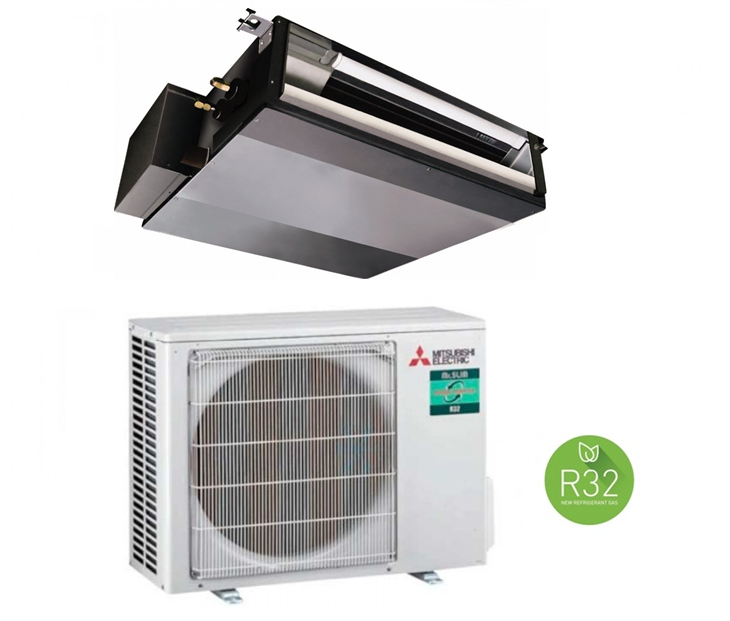 Split-duct inbouw airconditioning Mitsubishi SEZ-M35DA / SUZ-M35VA 3,5 kW