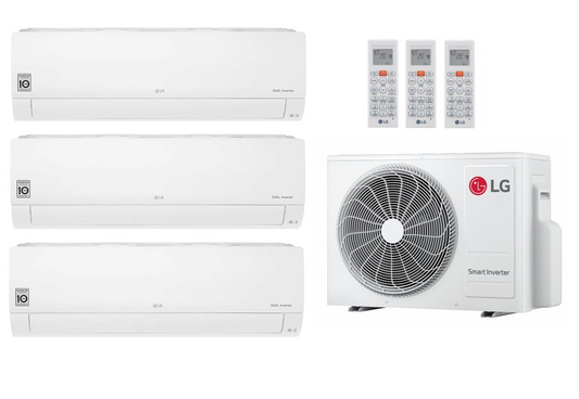 Multi Split Klimaanlage LG 3x Innengerät Standard 2 S09EC.NSJS 2,5 kW + 1x Außengerät MU3R21.U23 6,2 kW