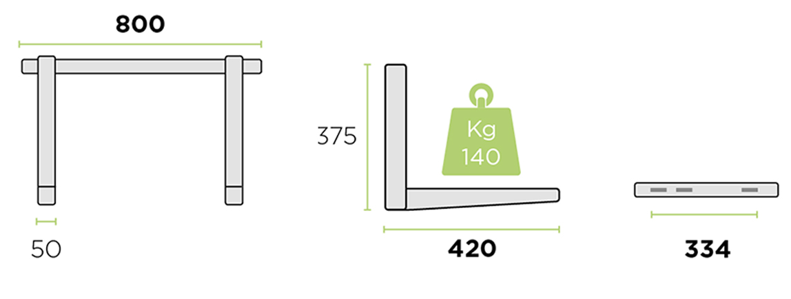 Wandhalterung für Klimaanlage Rodigas MS 230 420 mm