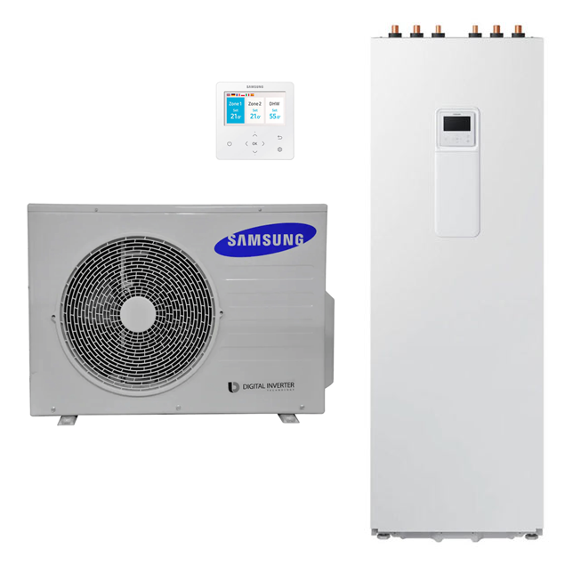 Luft/Wasser Wärmepumpe Samsung EHS SPLIT ClimateHub AE040RXEDEG/EU + AE200RNWSEG/EU / AE260RNWSEG/EU 4,4 kW 220-240 V R32