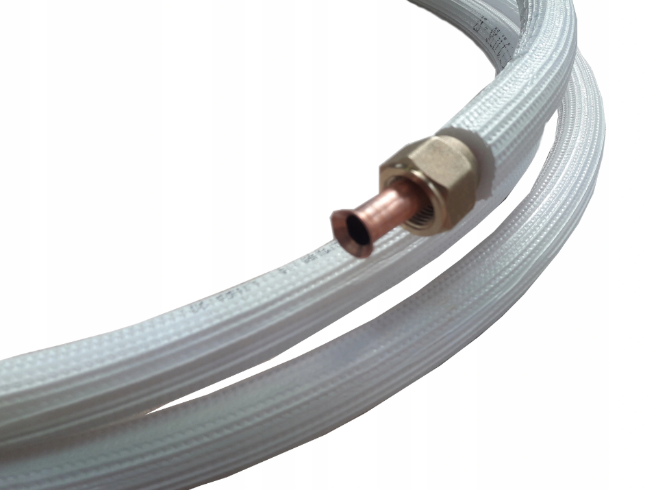 Montageset für Klimaanlage 1-25m: Kupferleitung 1/4" + 3/8", Kondensatschlauch 16mm, Elektrokabel 5x1,5, 1x Wanddurchführung 350mm