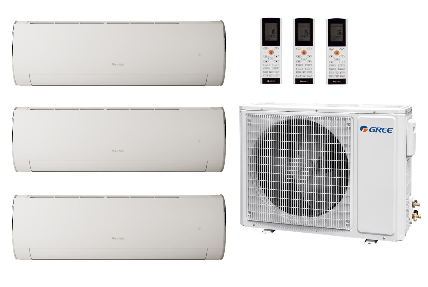 GREE Multi Split 3xFA18 5,3 kW + 12,1 kW Außengerät