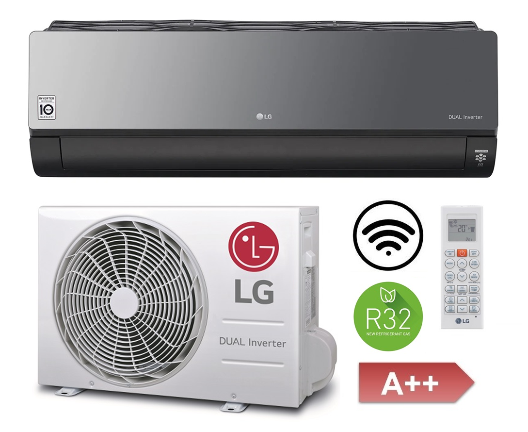 Split-airconditioning LG ARTCOOL Spiegel AC09BK 2,5 kW UV-Nano 