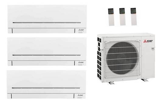 Multi Split Klimaanlage Mitsubishi 3x Innengerät MSZ-AP20VGK 2,0 kW + 1x Außengerät MXZ-3F54VF3 5,4 kW