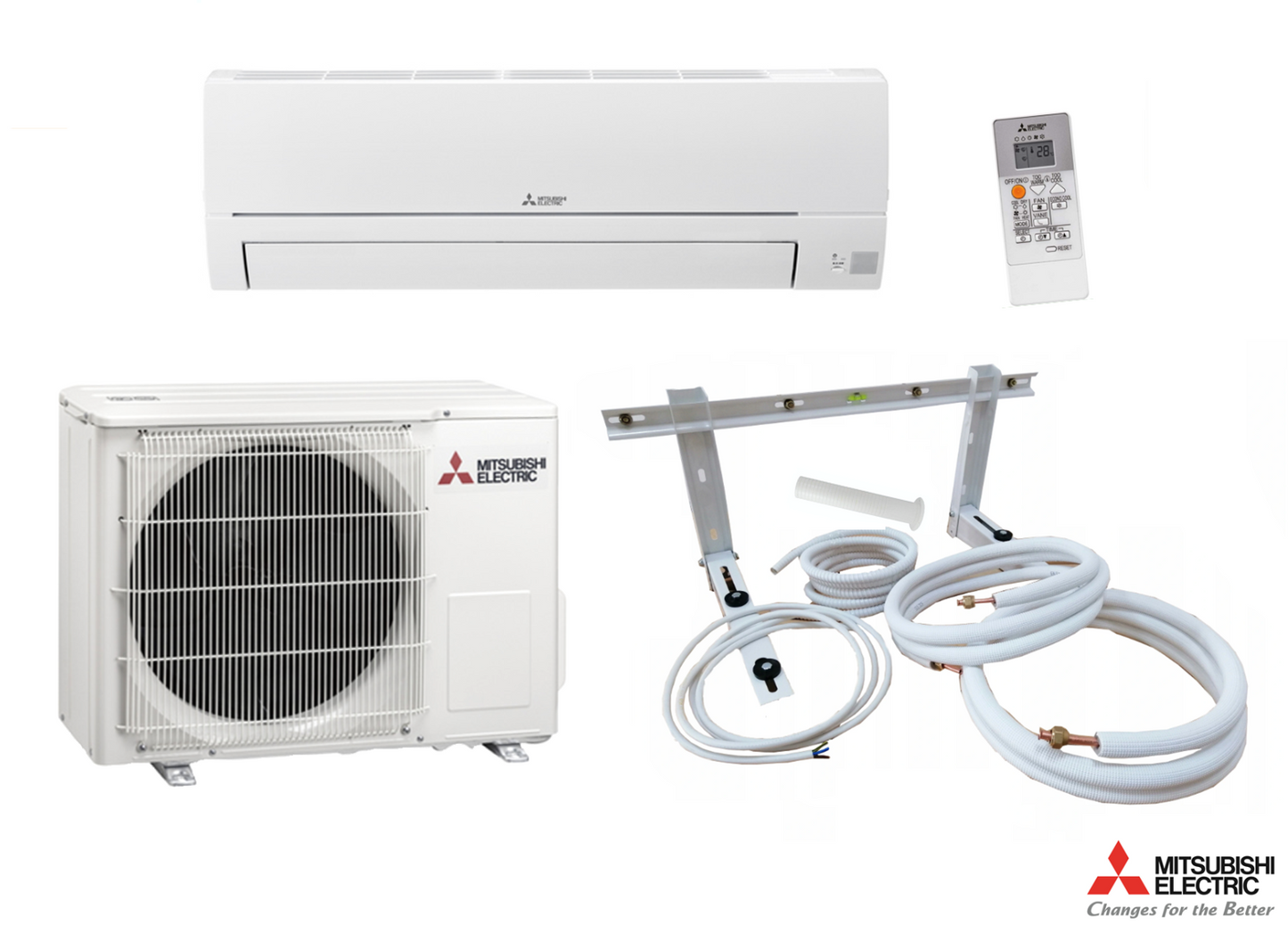 Split airconditioning Mitsubishi MSZ-HR50VF / MUZ-HR50VF 5 kW + optionele montagekit 3-12m