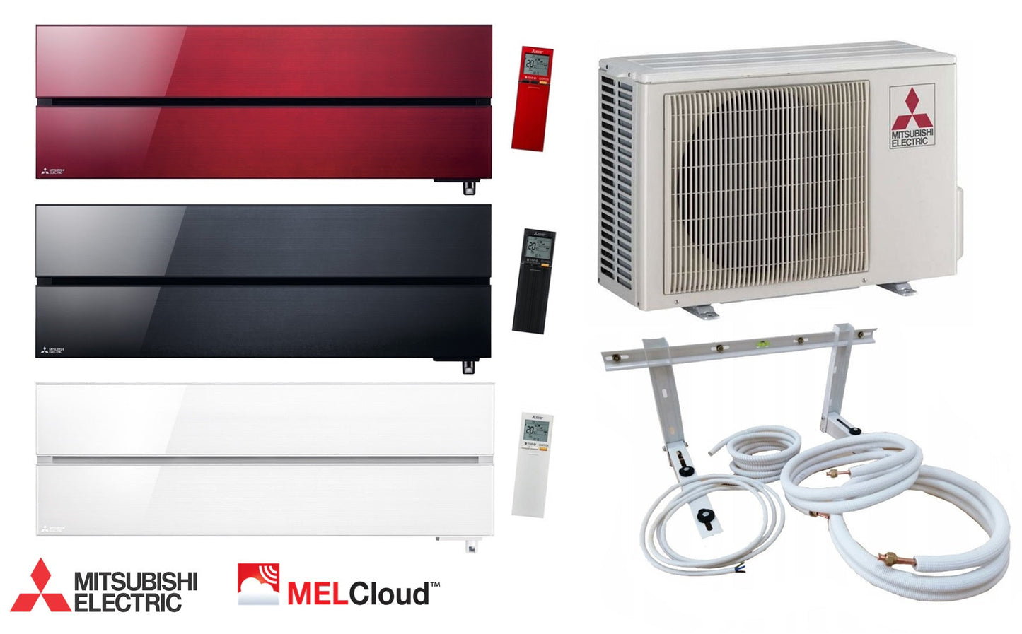 Split airconditioning Mitsubishi Diamond MSZ-LN35VG2 R/B/V, MUZ-LN35VG2 3,5 kW + optionele montageset 3-12m