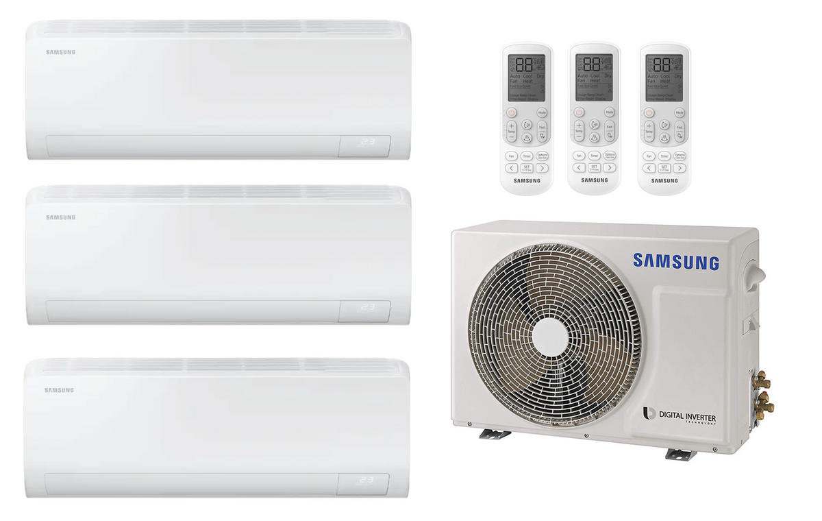 Samsung Multi Split Klimaanlage Luzon S2 5,2 kW mit 3x 2,5 kW Innengerät