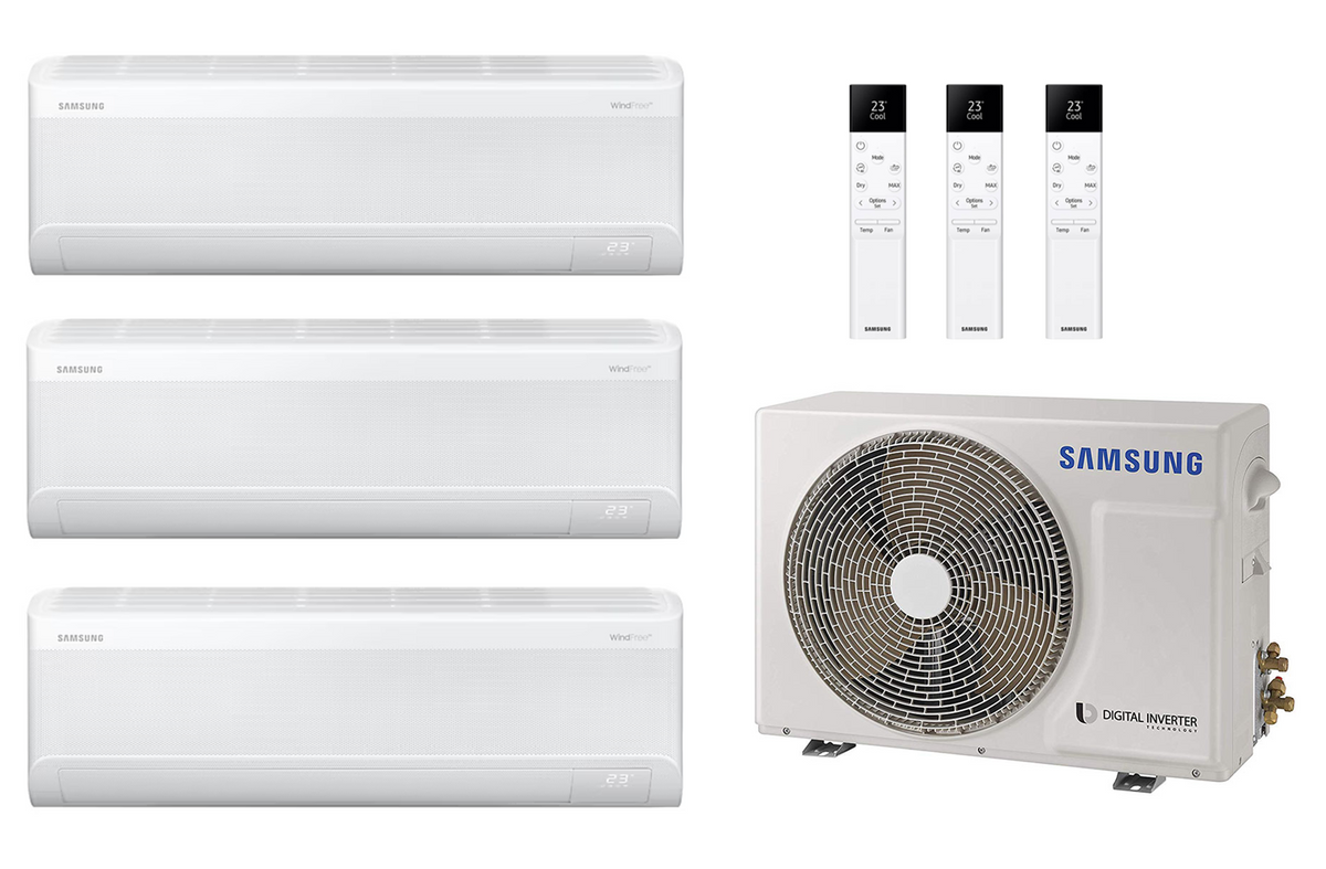 Samsung Multi Split Klimaanlage WindFree™ Avant 6,8 kW mit 3x 2,5 kW Innengerät