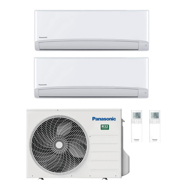 Panasonic Multi Split Klimaanlage 1x CU-2TZ41TBE + 2x CS-TZ20CKEW 2 kW oder 2x CS-TZ25CKEW 2,5 kW