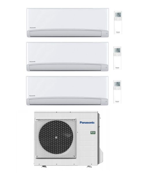 Panasonic Multi Split Klimaanlage 1x CU-3TZ52TBE 5,2 kW + 2x CS-TZ20CKEW 2 kW + 1x CS-TZ42CKEW 4,2 kW