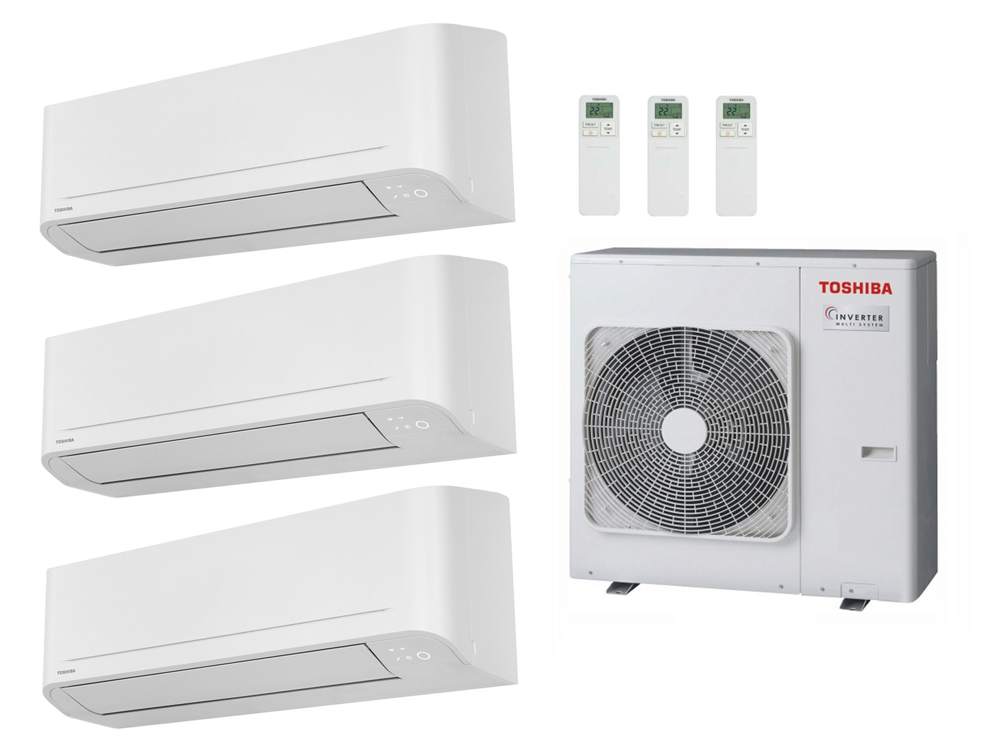 Toshiba Multi Split SEIYA Classic 3x2 kW + RAS-3M18U2AVG-E 5,2 kW