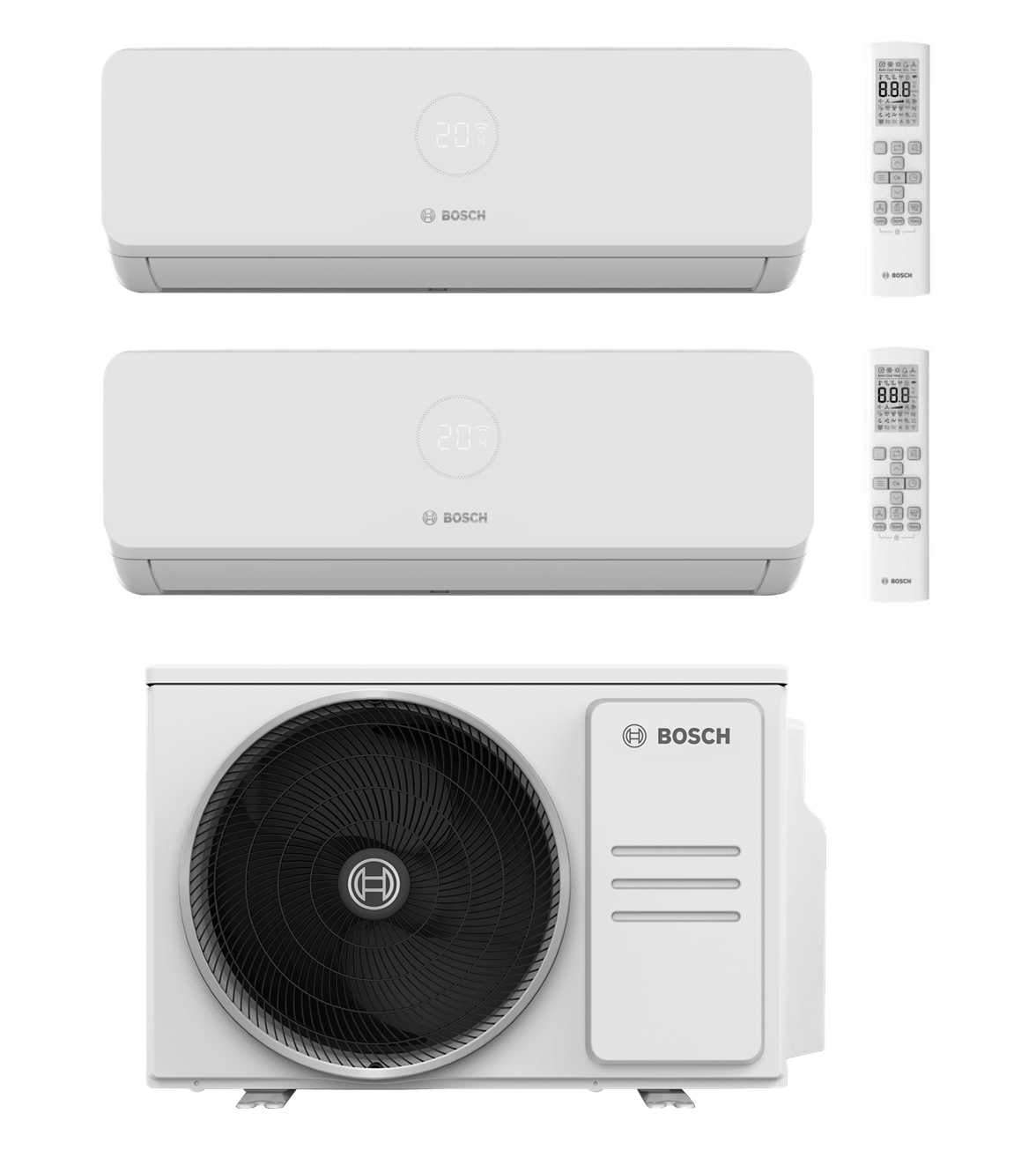 Multi Split Klimaanlage Bosch 1x CL5000M 62/3 E 6,2 kW + 2x Climate 3200i CL3200iU W 35 E 3,5 kW