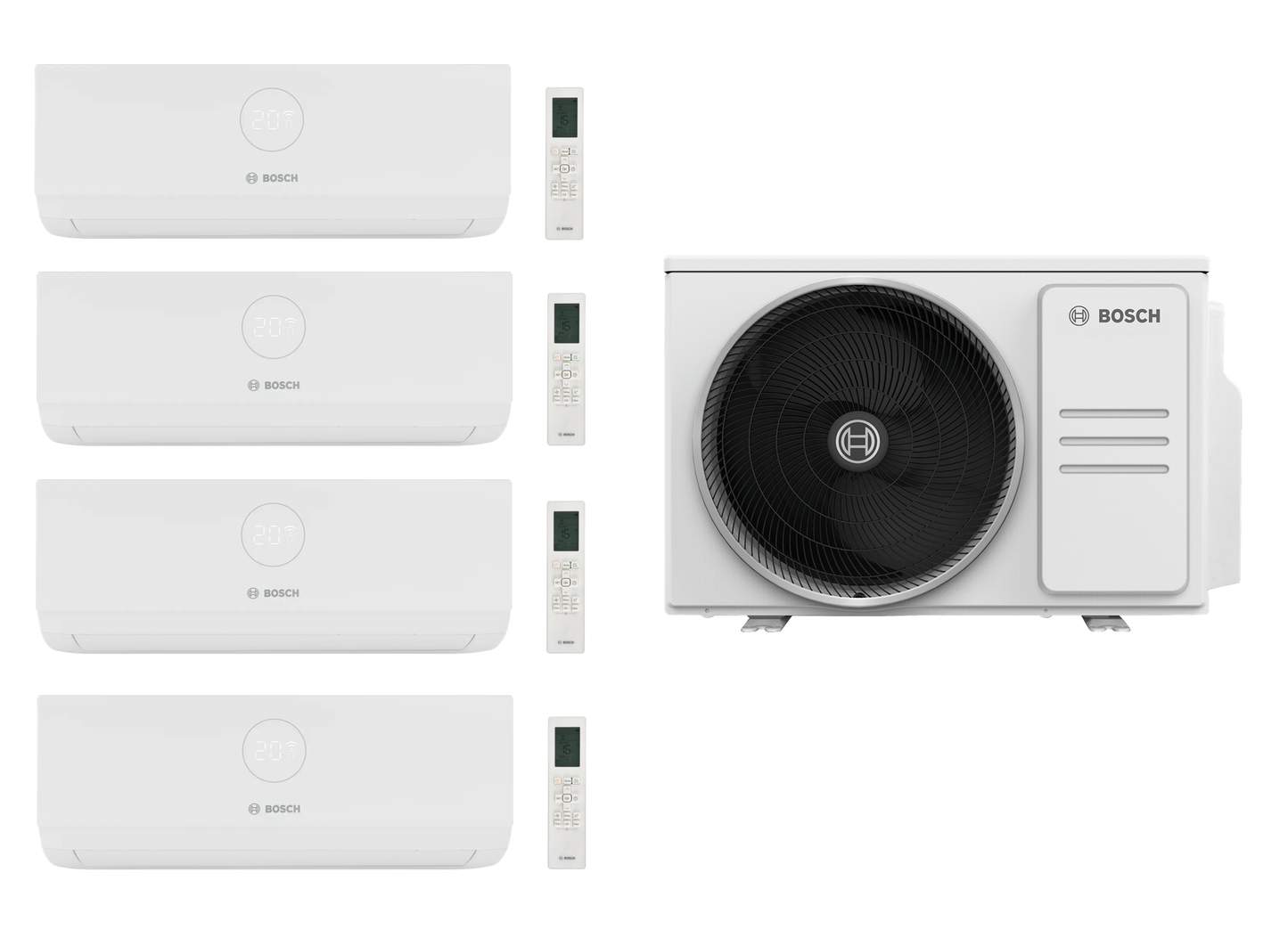 Bosch Multi Split 4x CL3000iU 26E + 10,6 kW Außengerät