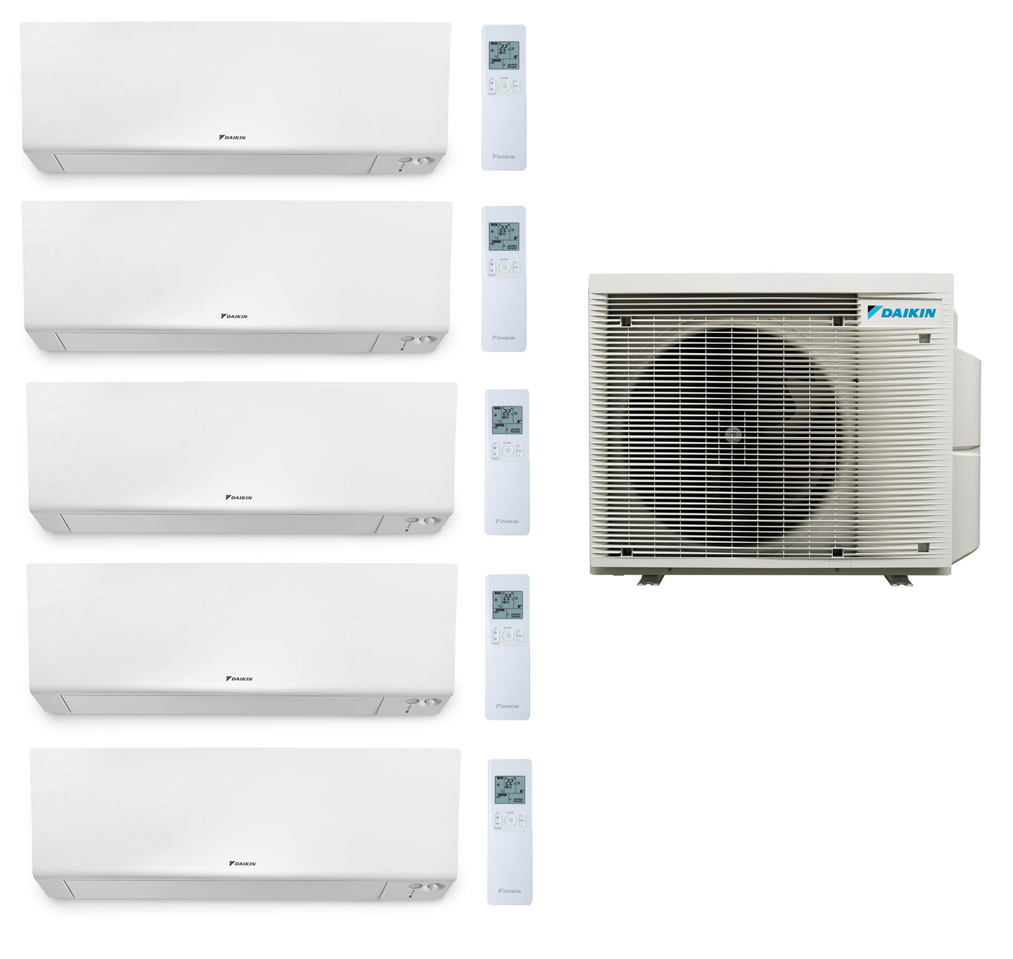 Multi Split Klimaanlage Daikin 5x Perfera FTXM25R 2,5 kW + 1x Außengerät 5MXM90A9 9,5 kW