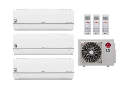 Multi Split Klimaanlage LG 3x Innengerät Standard Plus PC12SK 3,5 kW + 1x Außengerät MU4R25 7,0 kW oder MU4R27 7,9 kW