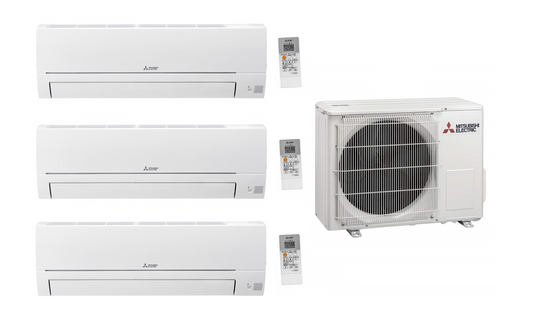 Multi Split Klimaanlage Mitsubishi 2x Innengerät MSZ-HR25VF 2,5 kW + 1x Innengerät MSZ-HR35VF 3,5 kW + Außengerät MXZ-3HA50VF 5 kW