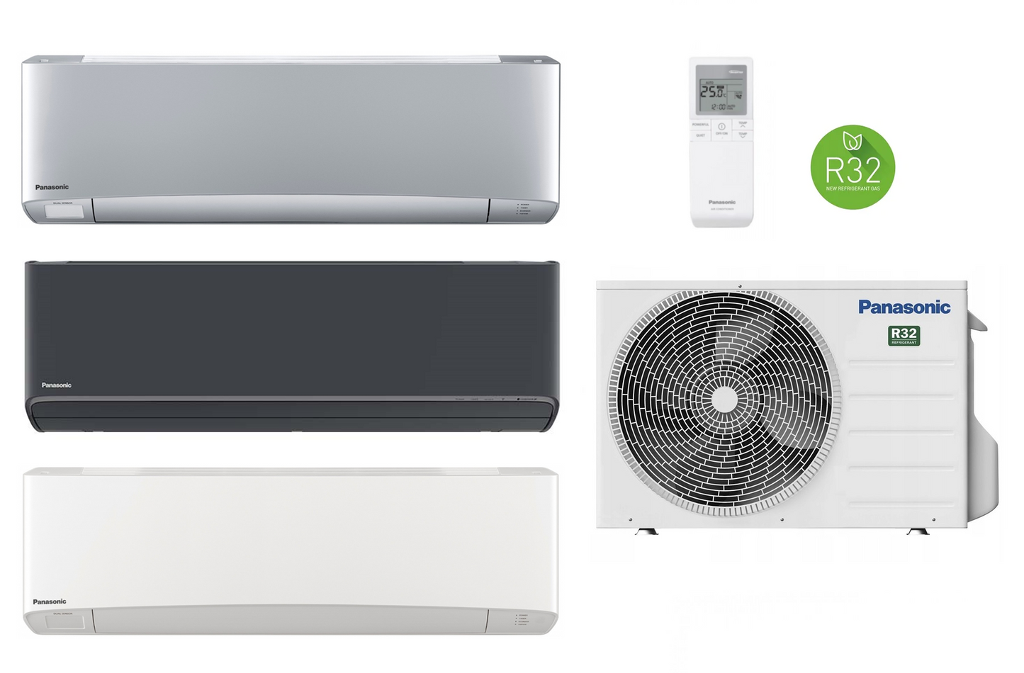 Split Klimaanlage Panasonic Etherea Silber KIT-XZ25ZKE / Graphit KIT-XZ25ZKE-H / Mattweiß KIT-Z25ZKE  2,5 kW