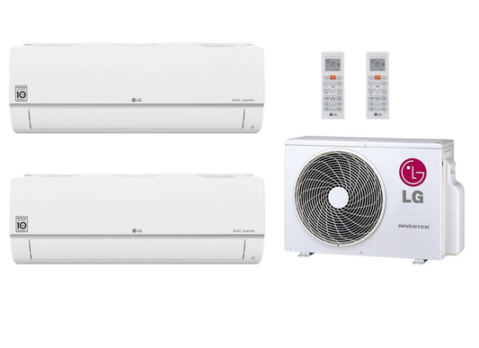 Multi Split Klimaanlage LG 2x Innengerät Standard Plus PM07SK 2,1 kW + 1x Außengerät MU2R15 4,1 kW