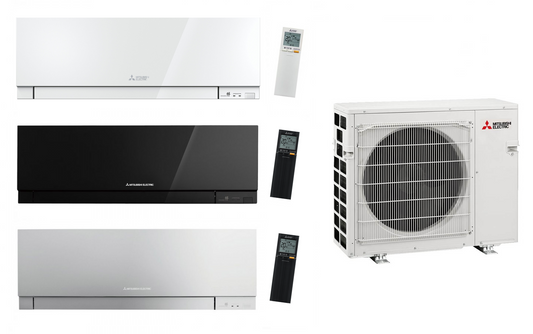 Multi Split Klimaanlage Mitsubishi 3x Innengerät Premium MSZ-EF25VGK W / B / S 2,5 kW + 1x Außengerät MXZ-3F68VF3 6,8 kW