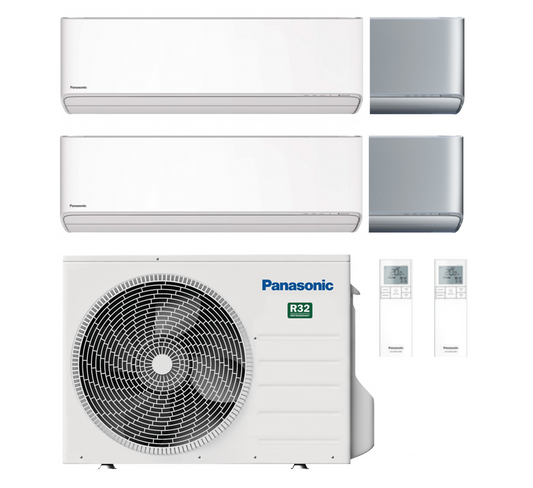 Panasonic Multi Split Klimaanlage 5,0 kW mit 2,5 kW & 5,0 kW Etherea