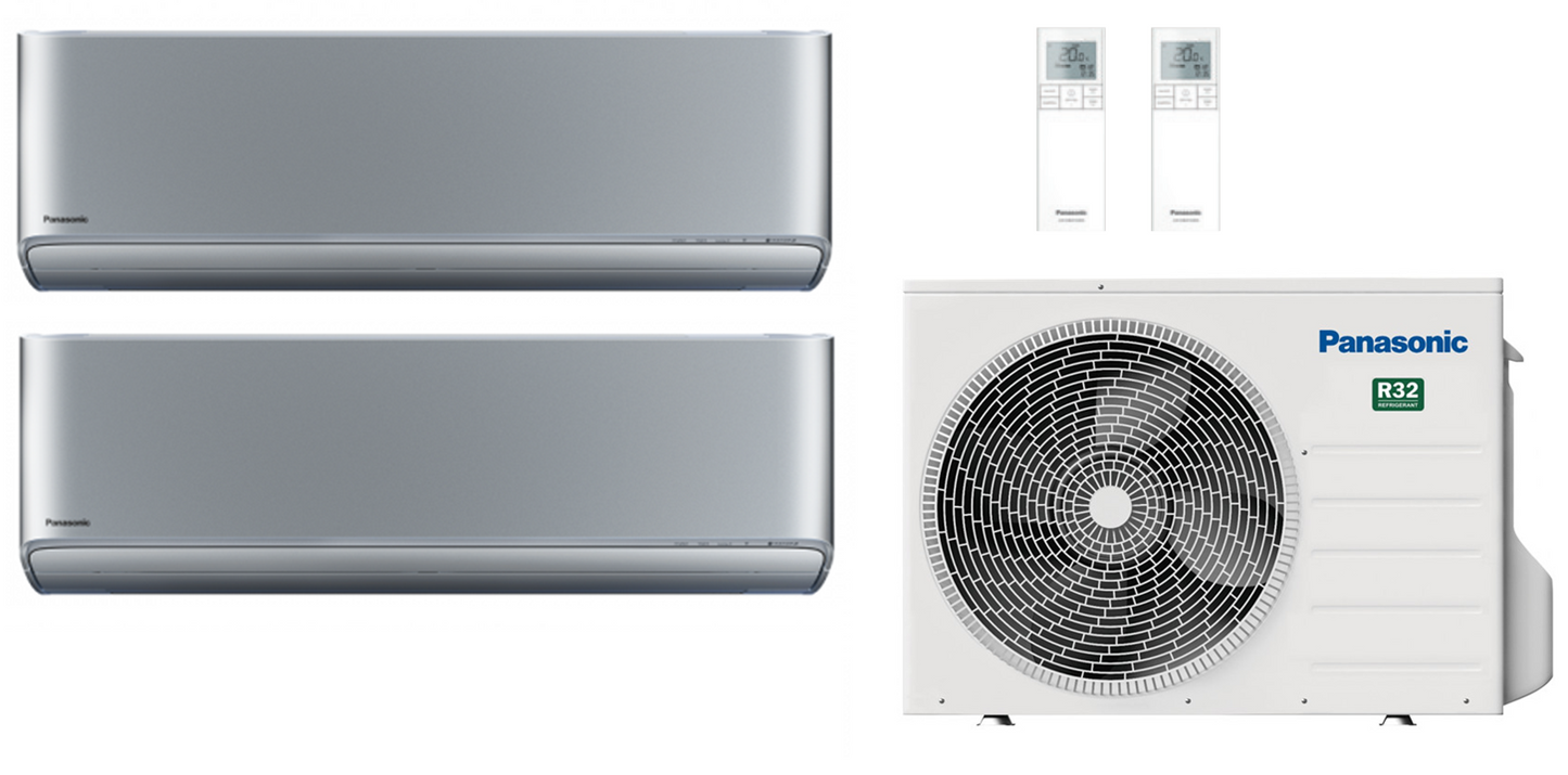Panasonic Multi Split Klimaanlage 4,1 kW mit 1x 2,0 kW & 1x 3,5 kW Etherea