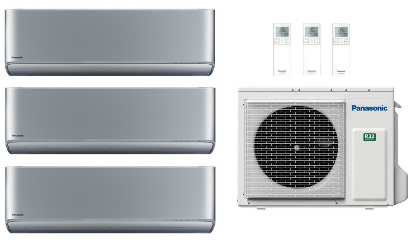 Panasonic Multi Split Klimaanlage 6,8 kW mit 1x 2,0 kW & 2x 3,5 kW Etherea