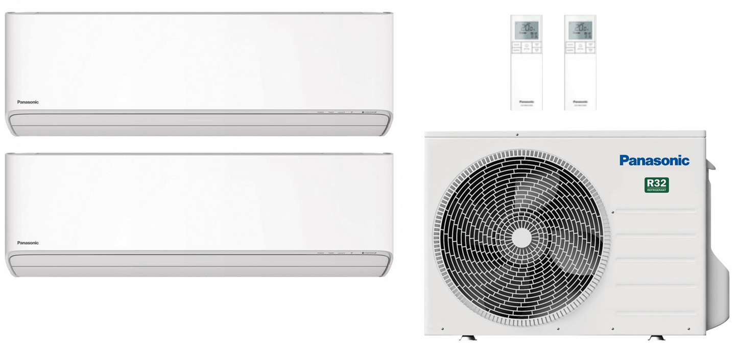 Panasonic Multi Split Klimaanlage 5,0 kW mit 2,5 kW & 5,0 kW Etherea