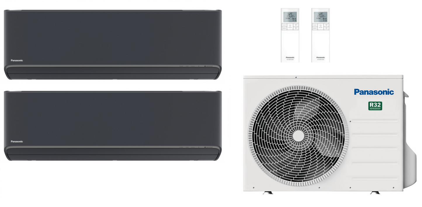 Panasonic Multi Split Klimaanlage 4,1 kW mit 1x 2,0 kW & 1x 3,5 kW Etherea