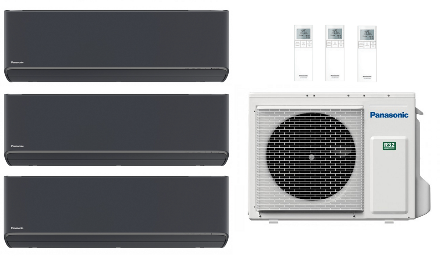 Panasonic Multi Split Klimaanlage 6,8 kW mit 1x 2,0 kW & 2x 3,5 kW Etherea
