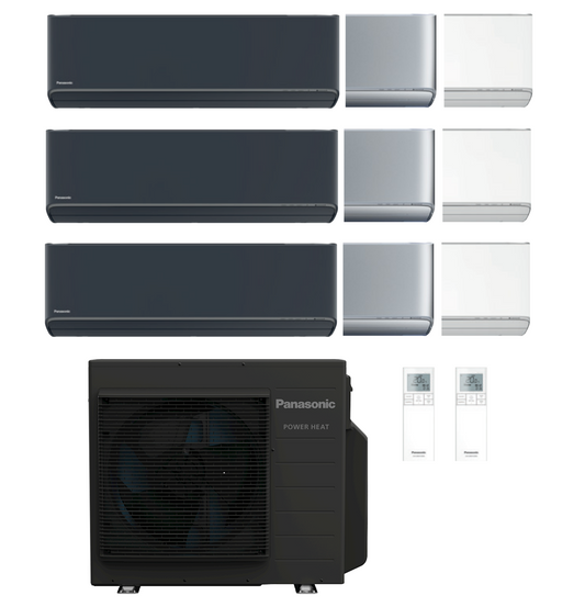 Panasonic Multi Split Klimaanlage Power Heat 7,5 kW mit 3x 3,5 kW ETHEREA Innengerät