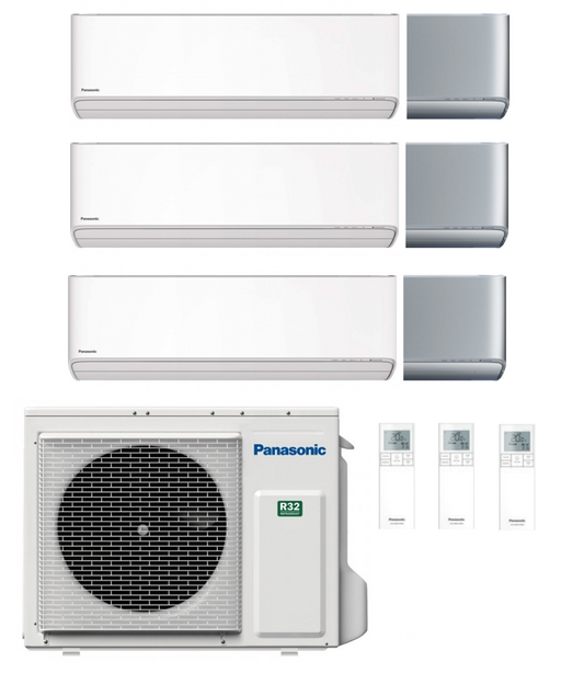 Panasonic Multi Split Klimaanlage 6,8 kW mit 2x 2,0 kW & 1x 5,0 kW Etherea