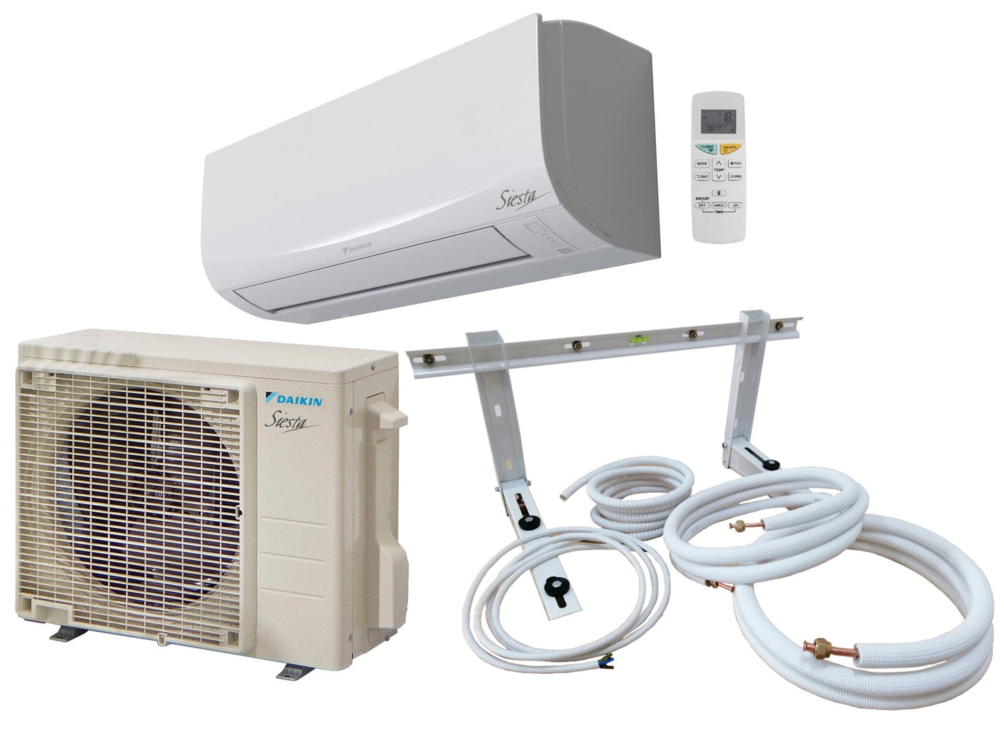 Split Klimaanlage DAIKIN SIESTA + ATXF25E / ARXF25E 2,5 kW + optionales Montageset 3-12m