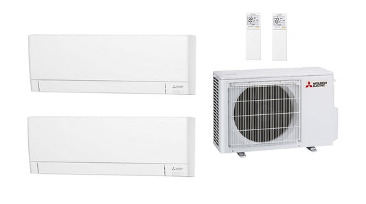 Multi Split Klimaanlage Mitsubishi 2x Innengerät MSZ-AY35VGK 3,5 kW + 1x Außengerät MXZ-2F53VF 5,3 kW WiFi